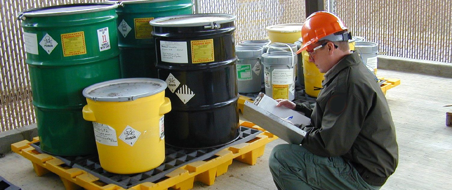 Hazardous waste container inspection